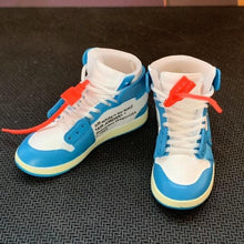 Load image into Gallery viewer, Dropshipping one pair sneaker keychain AJ 1 offwhite Chicago UNC NRG 3D Mini Sneaker shoe keychain