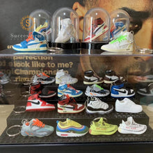 Load image into Gallery viewer, Dropshipping one pair  sneaker keychain AJ  1 offwhite Chicago UNC NRG 3D Mini Sneaker shoe keychain
